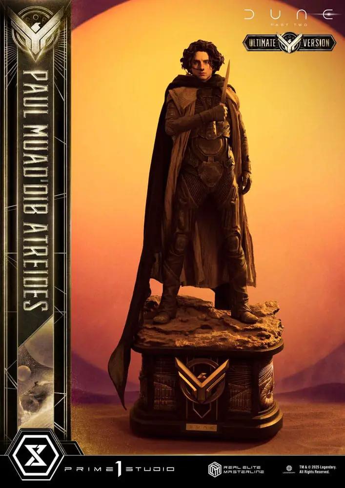 Paul Atreides 1/3 scale statue by PRIME 1 STUDIO from Dune Part Two, Ultimate Bonus Version on pedestal