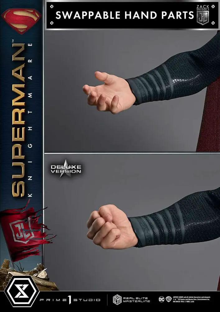 Estatua 1/3 de Superman Knightmare, PRIME 1 STUDIO Real Elite Masterline Deluxe 95 cm, manos intercambiables