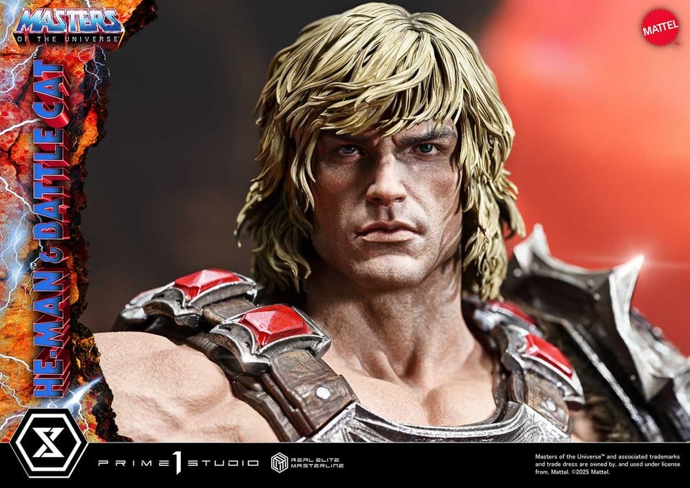 Masters of the Universe Estatua Real Elite Masterline Series 1/4 He-Man & Battle Cat 86 cm