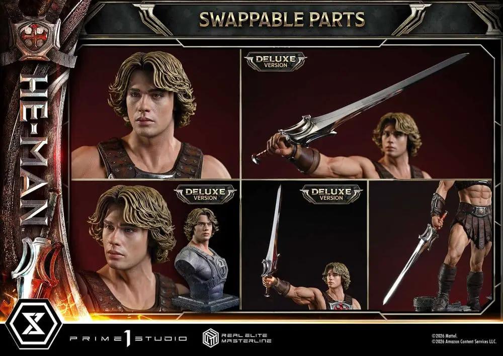 Prime 1 Studio Masters of the Universe He-Man 1/3 scale statue deluxe version with swappable parts, 117 cm