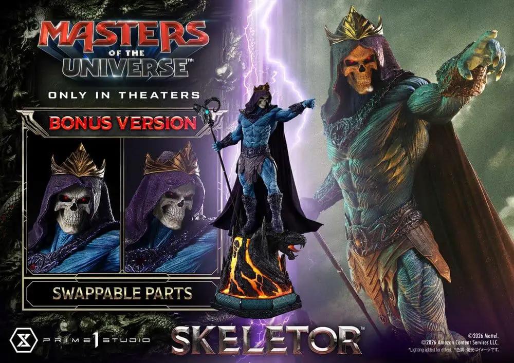 Masters del Universo (2026 Film) Real Elite Masterline Series Estatua 1/3 Skeletor Bonus Version 96 cm