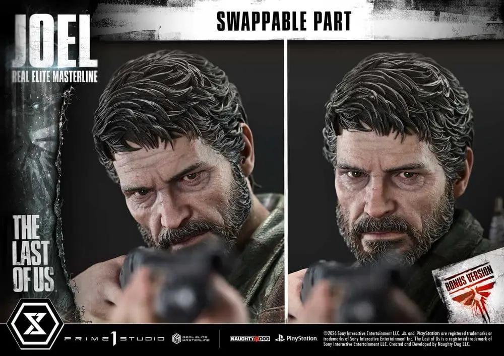 The Last of Us Part I Joel 1/4 scale Real Elite Masterline statue by Prime 1 Studio, bonus version with swappable parts