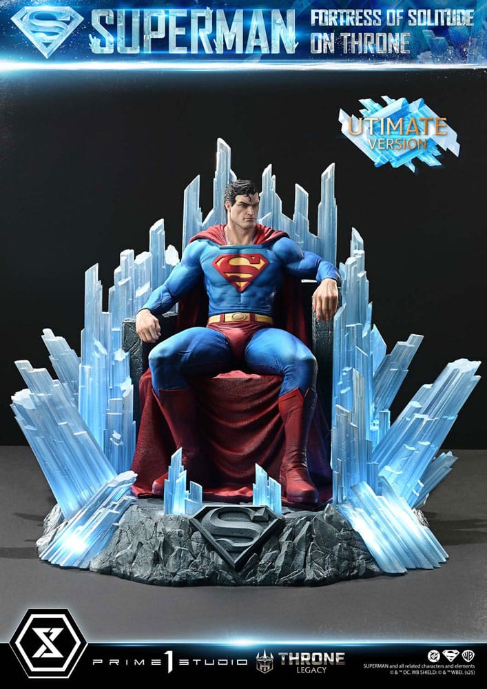 DC Comics Estatua 1/4 Throne Legacy Collection Superman Fortress of Solitude on Throne (Design by Gabriele Dell'Otto) Ultimate Bonus Version