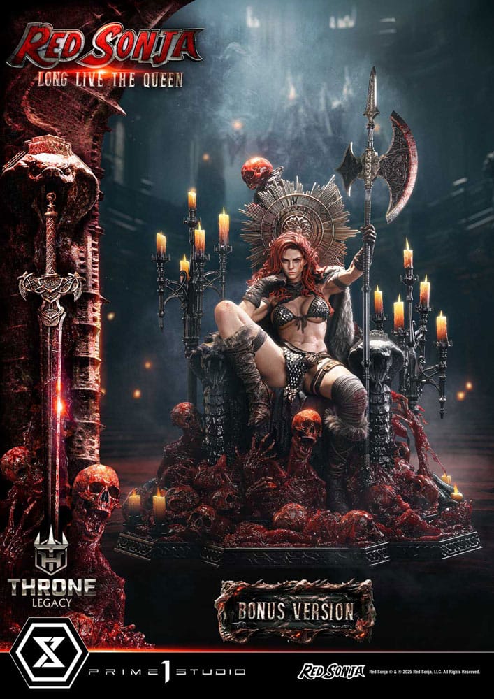Red Sonja Estatua 1/3 Throne Legacy Collection Red Sonja: Long Live the Queen Bonus Version 77 cm