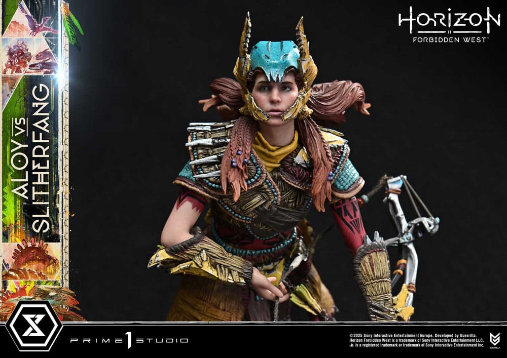 Horizon Forbidden West Estatua Ultimate Diorama Masterline Series Aloy vs. The Slitherfang Bonus Version 82 cm