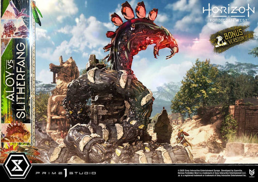 Horizon Forbidden West Estatua Ultimate Diorama Masterline Series Aloy vs. The Slitherfang Bonus Version 82 cm