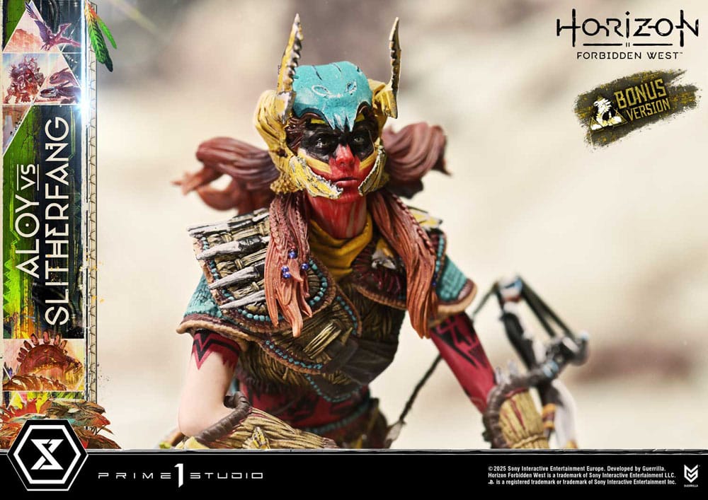 Horizon Forbidden West Estatua Ultimate Diorama Masterline Series Aloy vs. The Slitherfang Bonus Version 82 cm