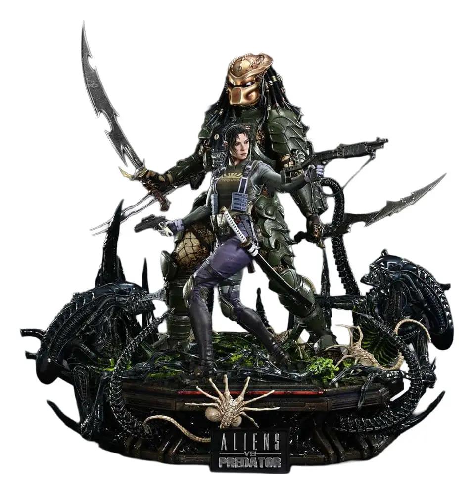Aliens vs Predator statue 1/4 scale Machiko & Broken Tusk Predator DX Bonus Version by PRIME 1 STUDIO (84 cm)