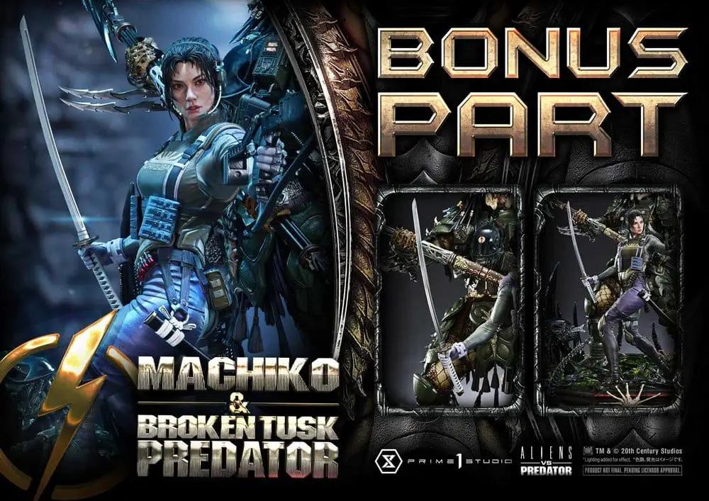 Aliens vs Predator Machiko & Broken Tusk Predator 1/4 two-figure statue, PRIME 1 STUDIO DX bonus, 84 cm