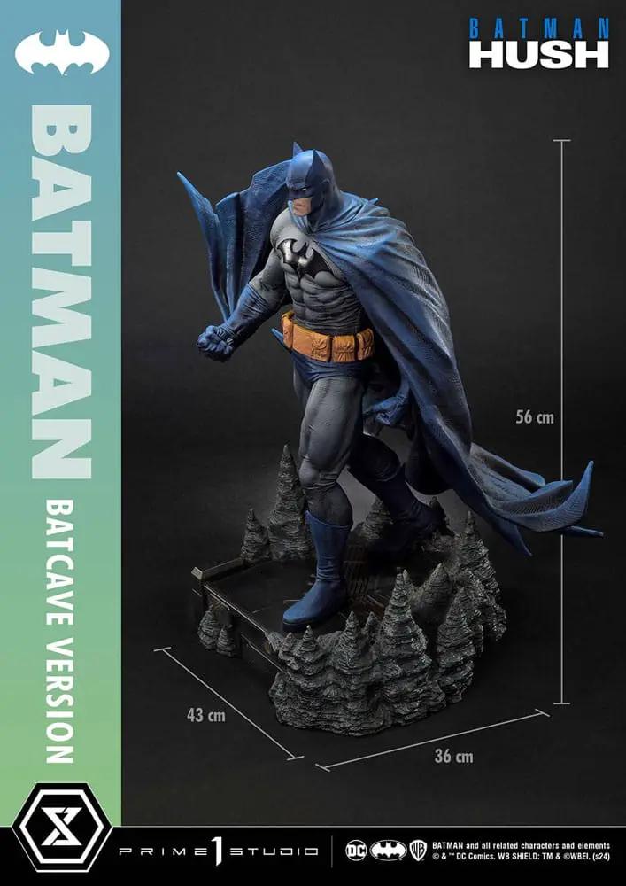 Batman Hush 1/4 scale Deluxe Statue by Prime 1 Studio, 56 cm tall with blue cape on rocky base