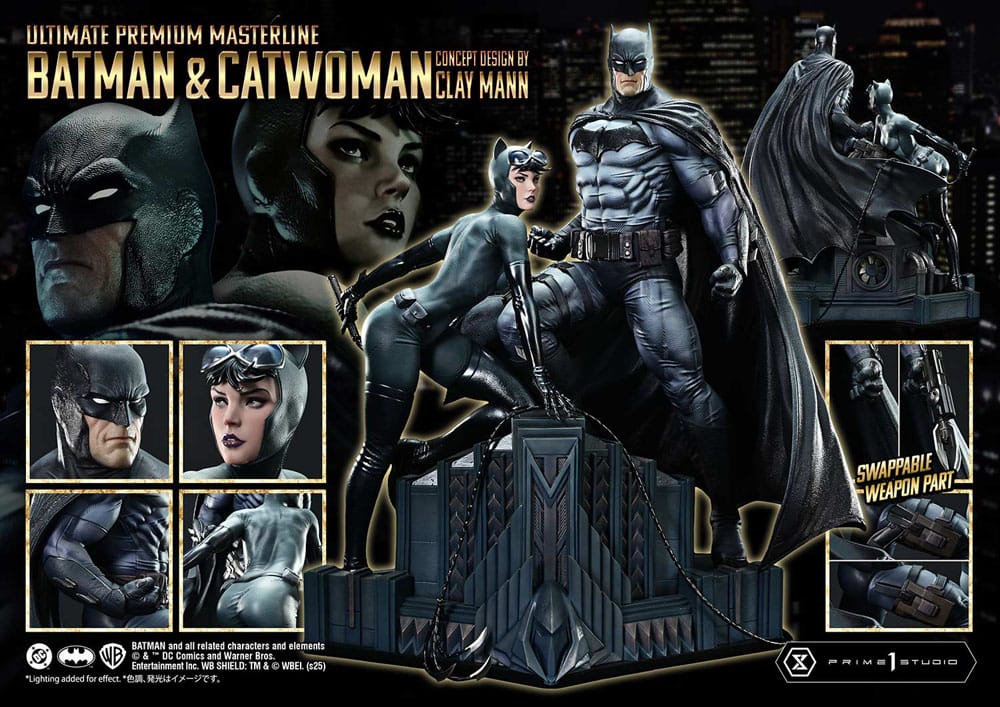 DC Comics Estatua Ultimate Premium Masterline Series 1/4 Batman & Catwoman (Concept Design by Clay Mann) Bonus Version 56 cm