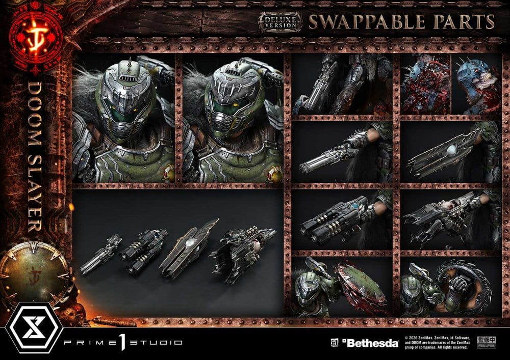 DOOM: The Dark Ages Estatua Ultimate Premium Masterline Series 1/4 DOOM Slayer DX Bonus Version 77 cm