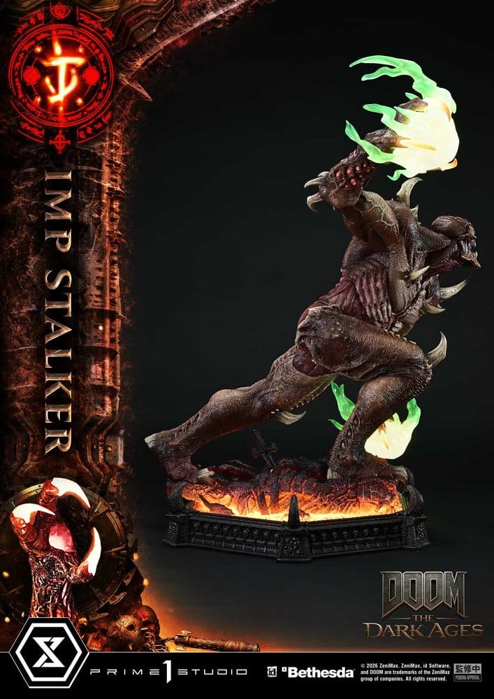 DOOM: The Dark Ages Estatua Ultimate Premium Masterline Series 1/4 Imp Stalker Bonus Version 77 cm