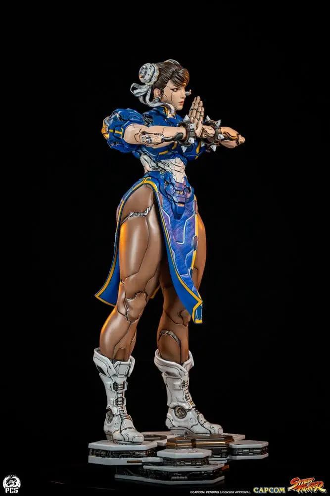 Estatua 1/4 de Chun-Li de Street Fighter, PREMIUM COLLECTIBLES STUDIO, 47 cm, traje azul y botas blancas