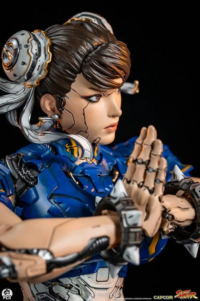 Figura de acción Chun-Li Street Fighter 1/4 Android, 47 cm, azul con armadura metálica, de PREMIUM COLLECTIBLES STUDIO