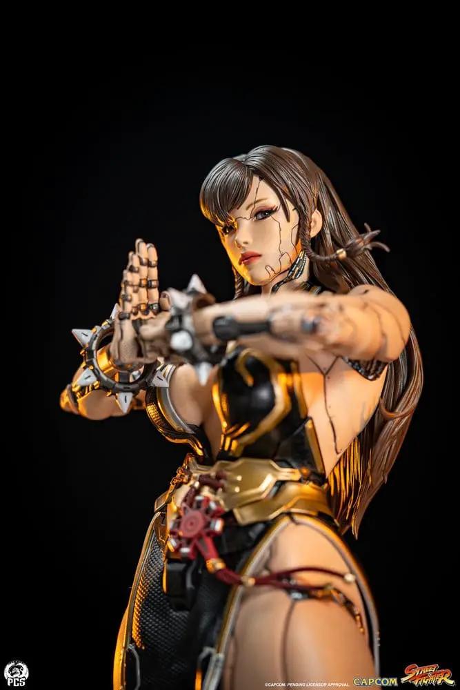 Estatua Chun-Li Street Fighter 1/4 Android Battle Edition, armadura dorada y detalles metálicos, 47 cm