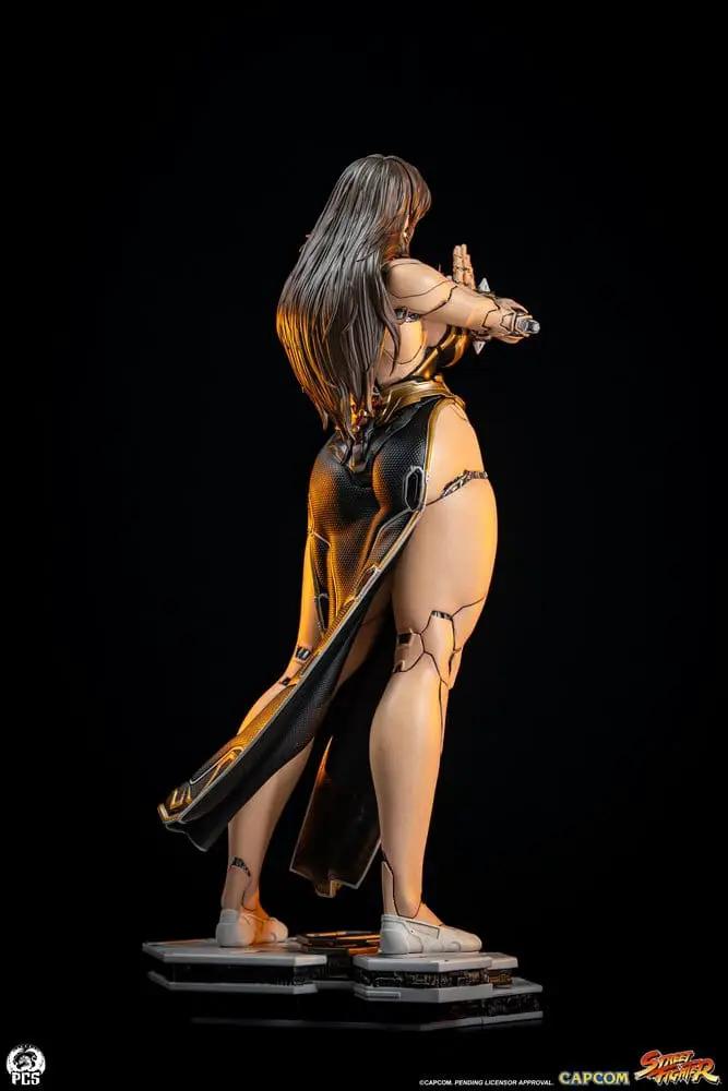 Figura 1/4 Chun-Li Street Fighter Android Battle Edition, 47 cm, PREMIUM COLLECTIBLES STUDIO, traje metálico y base.
