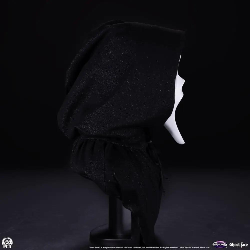 Ghost Face bust 56 cm with black hooded robe and white mask, by Premium Collectibles Studio