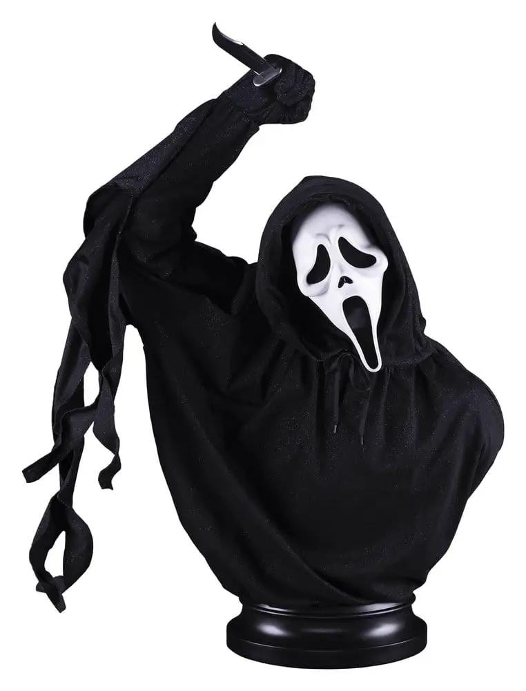 Ghost Face bust 1/1 Deluxe Edition, 94 cm, figura de acción con capa negra y cuchillo