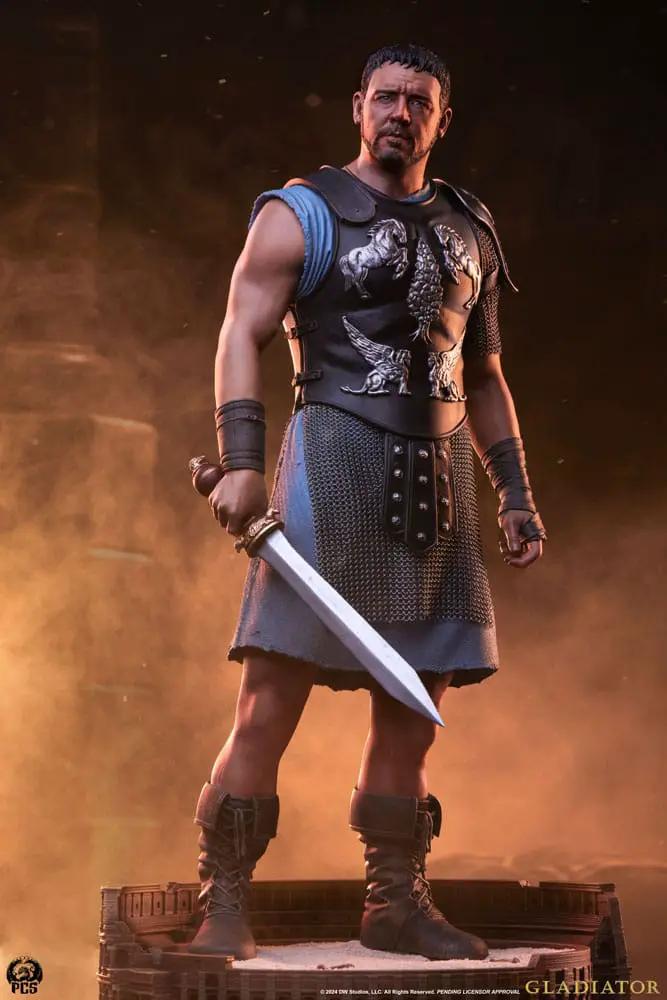 Gladiator Estatua Maximus 1/3 scale figure, black armor and blue sleeve, 66 cm