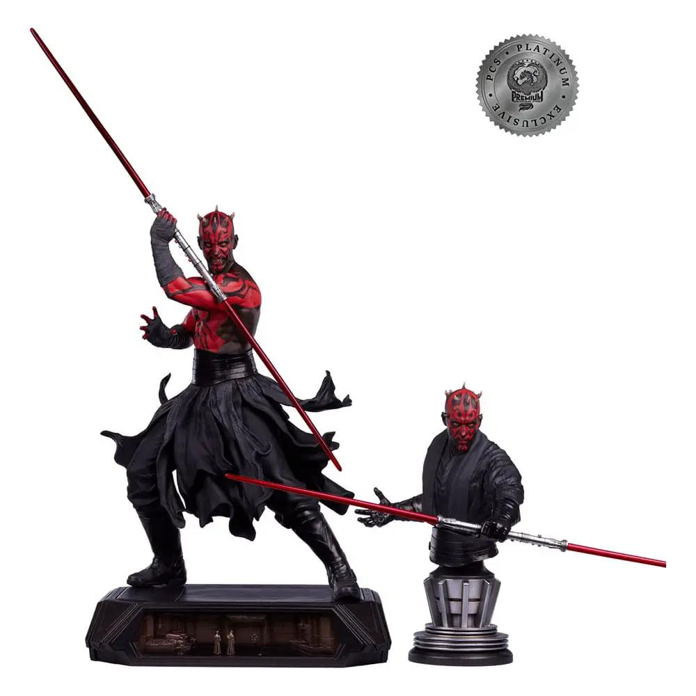 Estatua Darth Maul Epic Series 1/3 en rojo y negro, 86 cm, Platinum Exclusive, Premium Collectibles Studio, 2 piezas