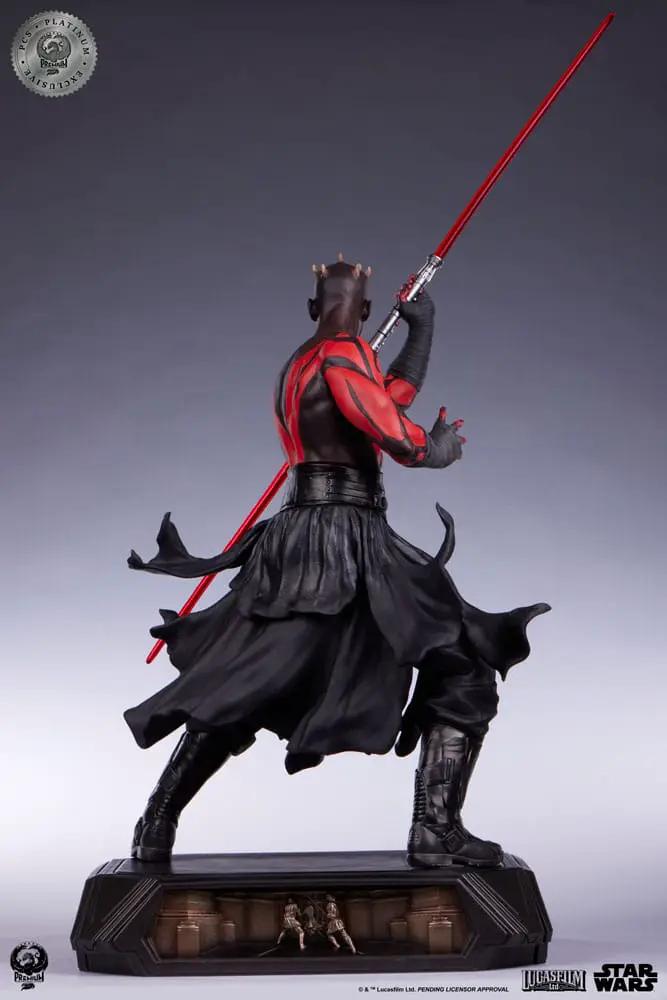 Estatua Darth Maul Star Wars Epic Series 1/3 Platinum Exclusive 86 cm de PREMIUM COLLECTIBLES STUDIO, base diorama.
