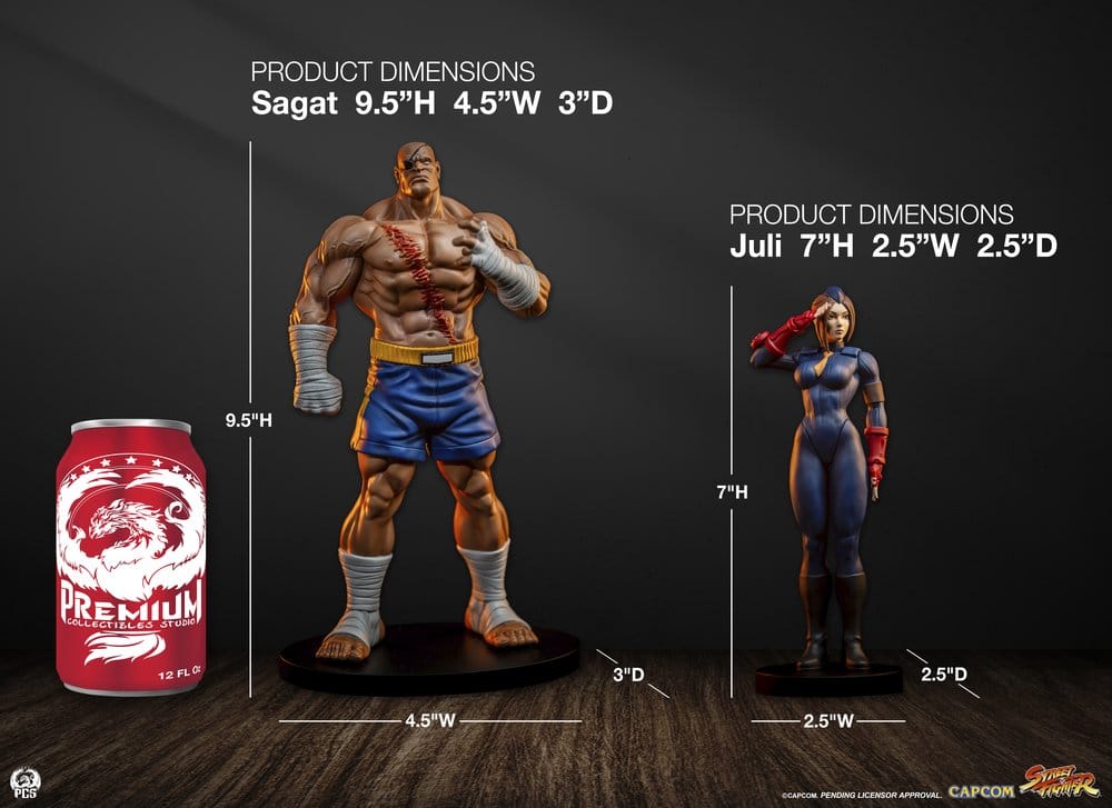 Street Fighter Street Jam Estatuas 1/10 Sagat & Juli 24 cm