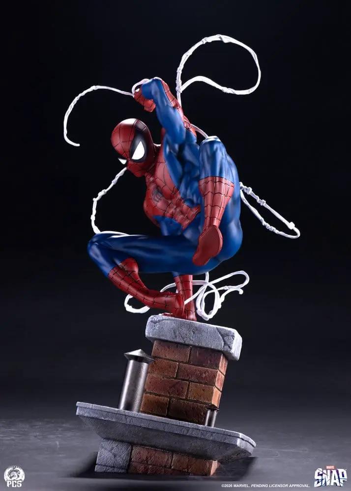 Estatua de Spider-Man 71 cm, 1/3 escala, de Premium Collectibles Studio, con telarañas y base de ladrillos