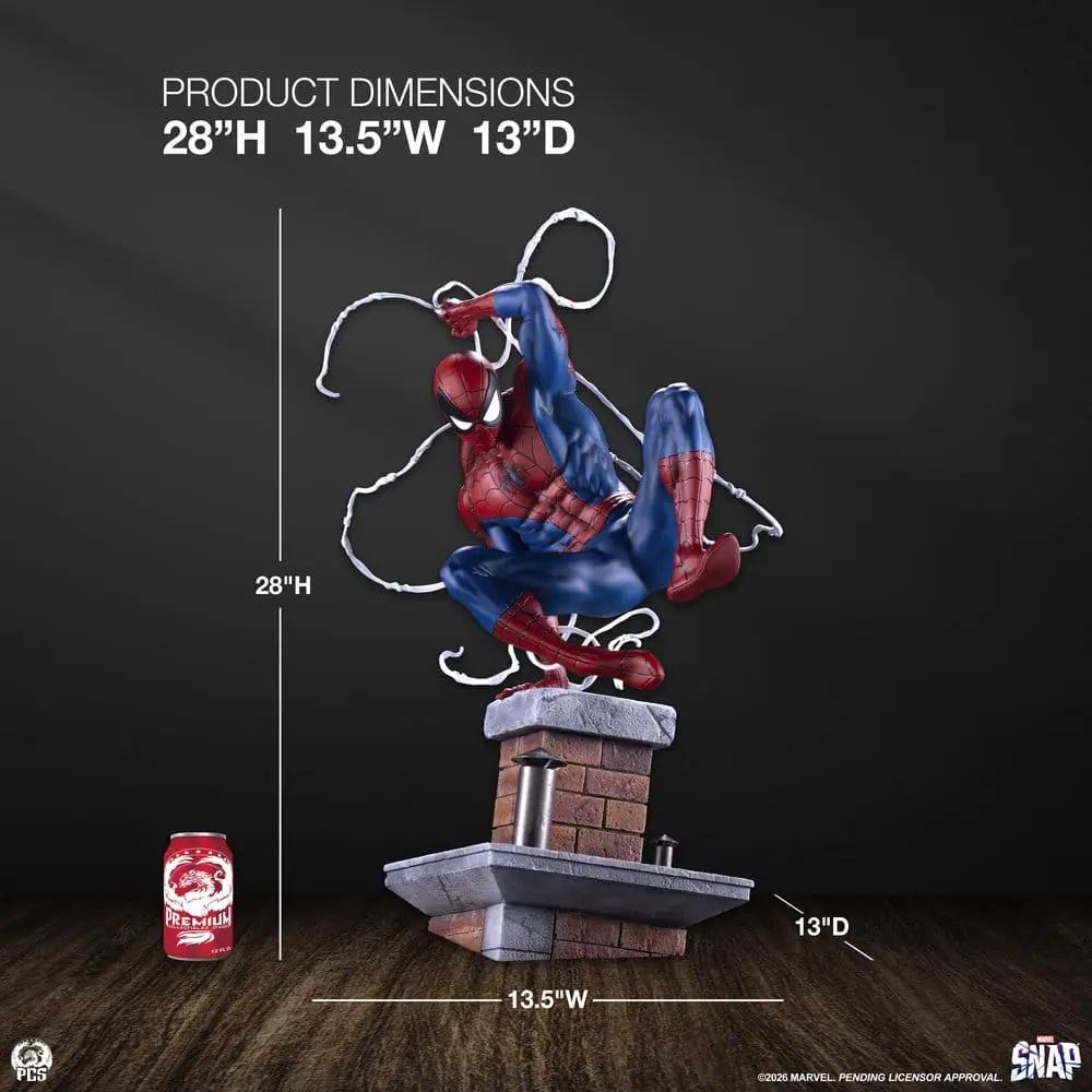 Figura de Spider-Man 1/3 Marvel Snap, 71 cm, en rojos y azules, de Premium Collectibles Studio.