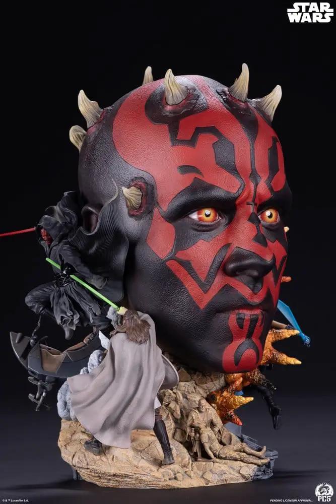 Darth Maul fine art bust, 37 cm, red and black tattoo design, by Premium Collectibles Studio, Star Wars.