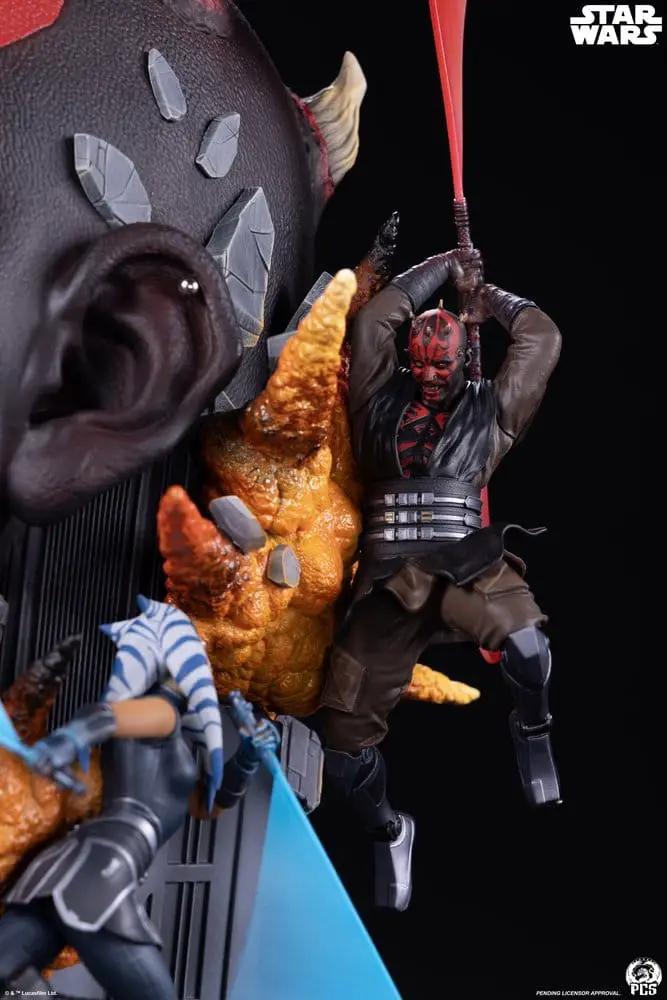 Star Wars Darth Maul fine art bust 37 cm by Premium Collectibles Studio in a diorama with two other figures