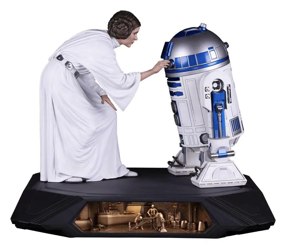 Estatua Star Wars Princess Leia 1/3 con R2-D2, 48 cm, PREMIUM COLLECTIBLES STUDIO