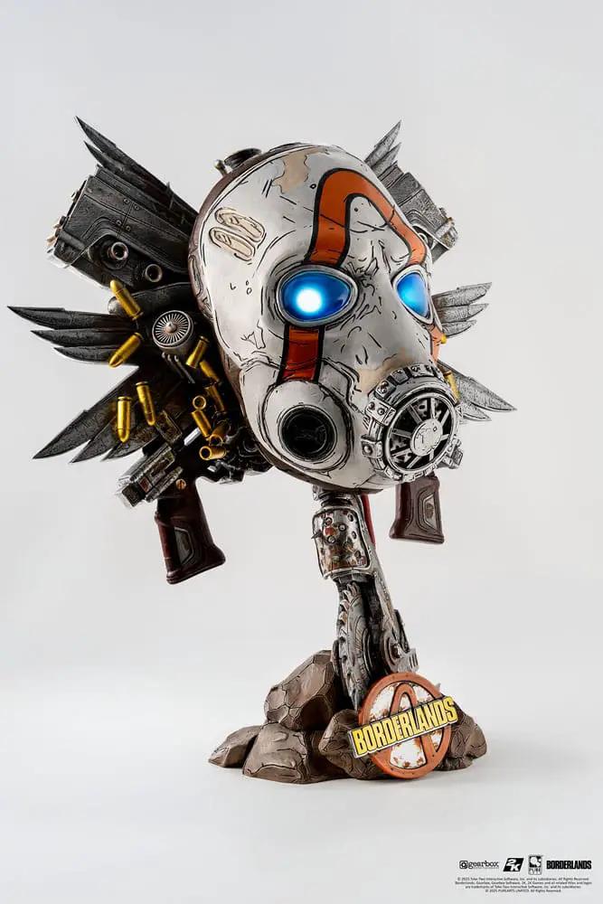 Borderlands Psycho Bandit mask replica, 46 cm, blue LED eyes, winged steampunk base.