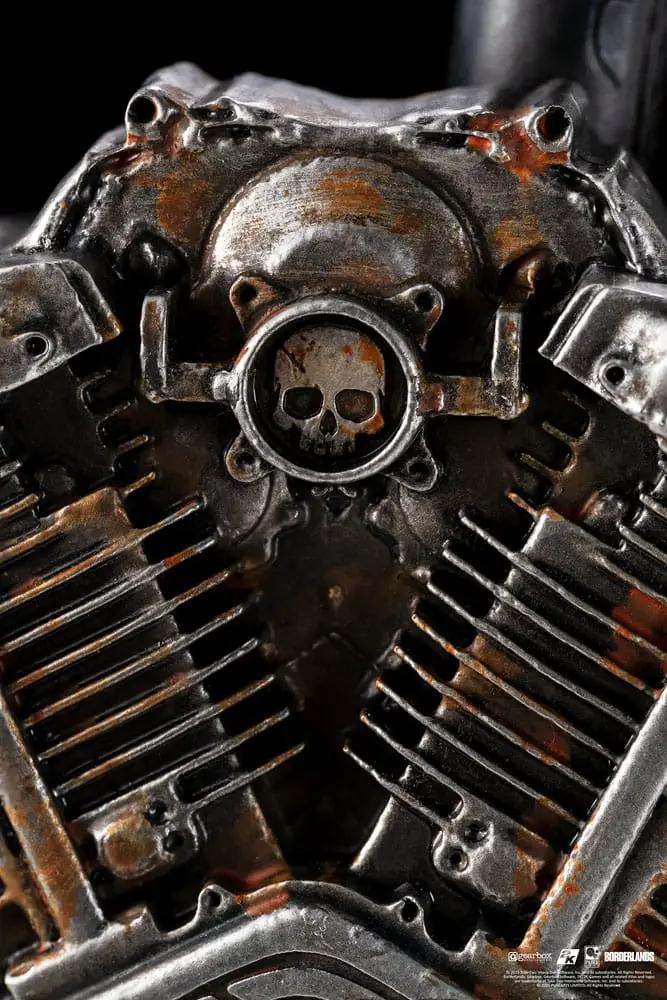 Borderlands Psycho Bandit mask replica, 1:1 scale, distressed metal with skull emblem, PURE ARTS