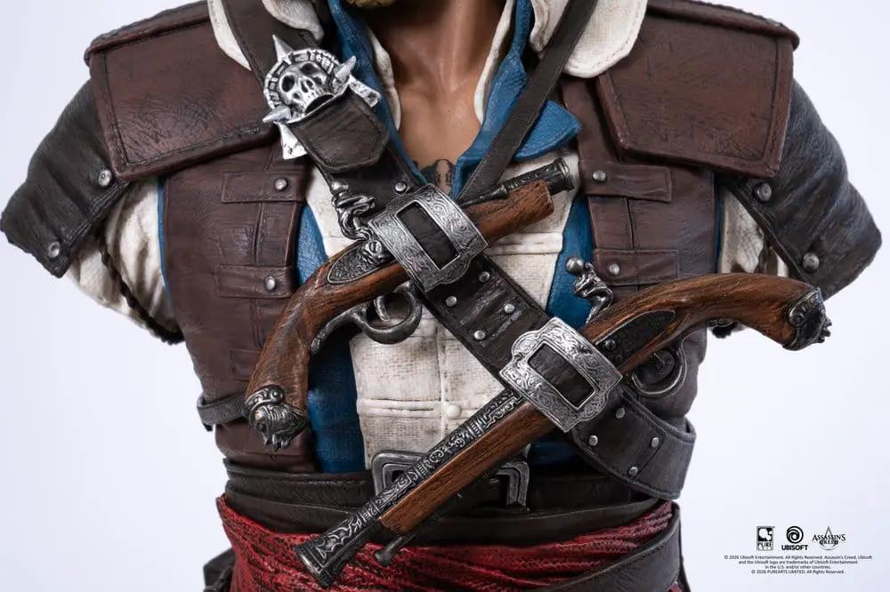 Pure Arts Edward Kenway 1/4 scale bust from Assassin’s Creed Black Flag, with crossed pistols and ornate cutlass