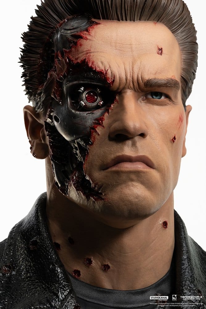 Terminator 2 Replik 1/1 T-800 Model 101 Battle Damaged Art Mask 47 cm