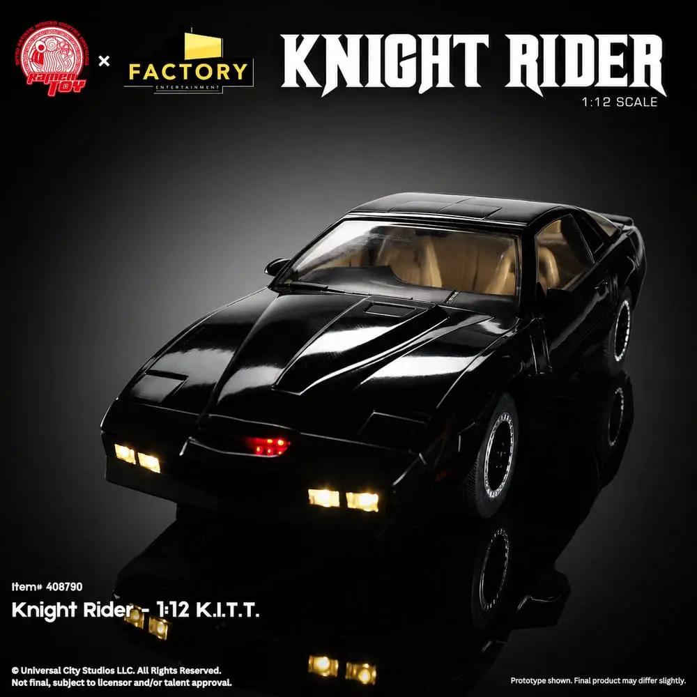 Knight Rider 1:12 K.I.T.T. black car figure by RAMEN TOY with tan interior