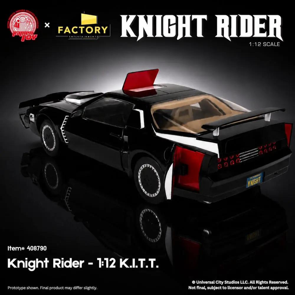 Knight Rider 1:12 K.I.T.T. toy car by RAMEN TOY, black with tan interior.