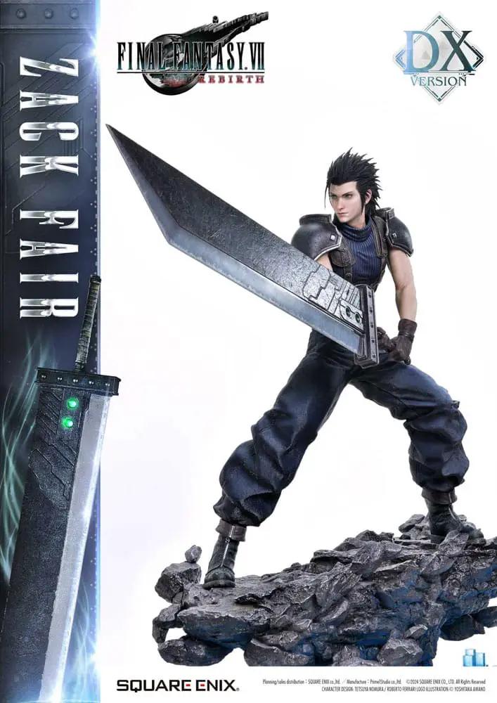 Figura de acción Zack Fair de Final Fantasy VII Rebirth, edición Deluxe 1/4, 57 cm, con gran espada, de Square Enix.
