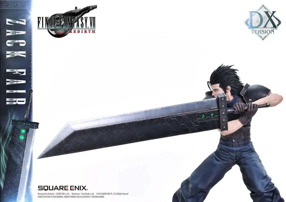 Figura de acción Zack Fair 1/4 Deluxe Ver. 57 cm, Final Fantasy VII Rebirth, de Square Enix, con gran espada gris