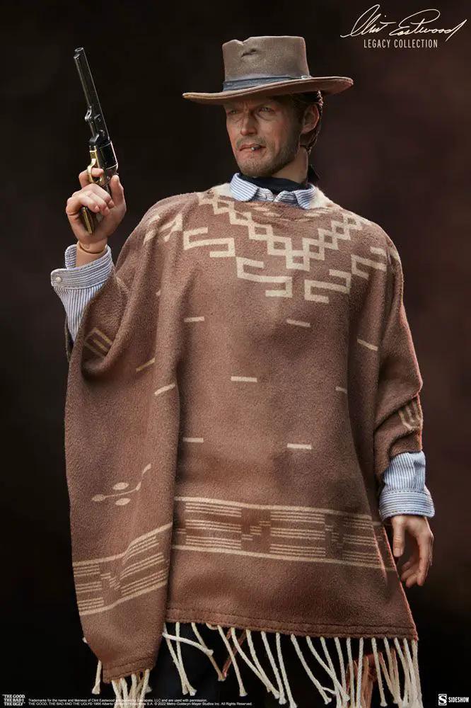Figura 1/6 Clint Eastwood The Man With No Name, poncho marrón, 30 cm, SIDESHOW COLLECTIBLES