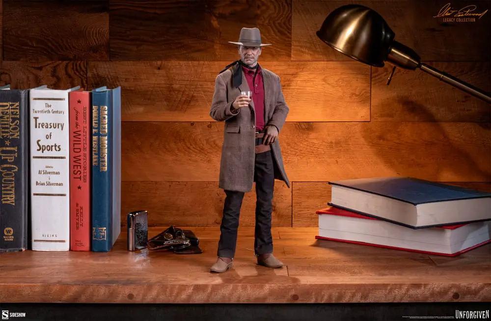 Figura de acción 1/6 Clint Eastwood como William Munny, Sin perdón, SIDESHOW COLLECTIBLES, abrigo gris y sombrero