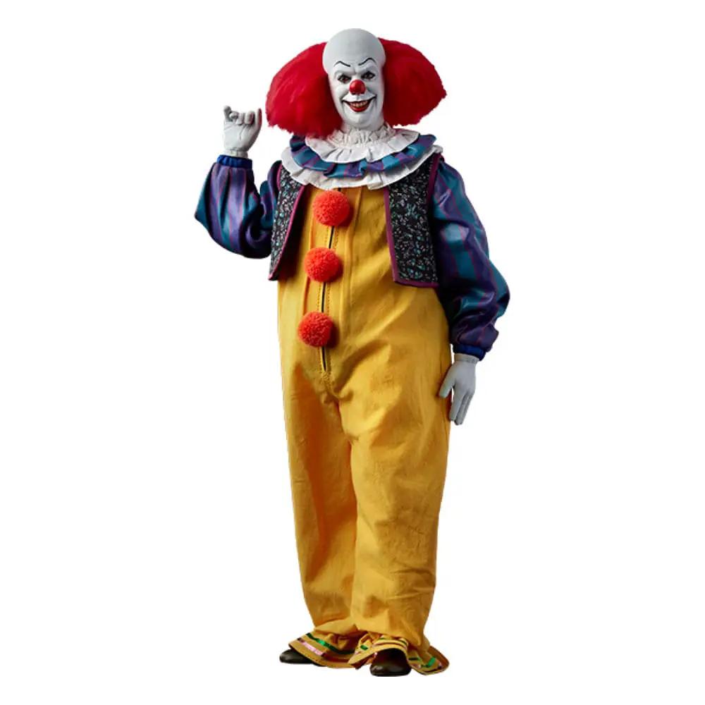 Pennywise 1990 1/6-scale action figure, SIDESHOW COLLECTIBLES, 30 cm, yellow jumpsuit with red pom-poms.