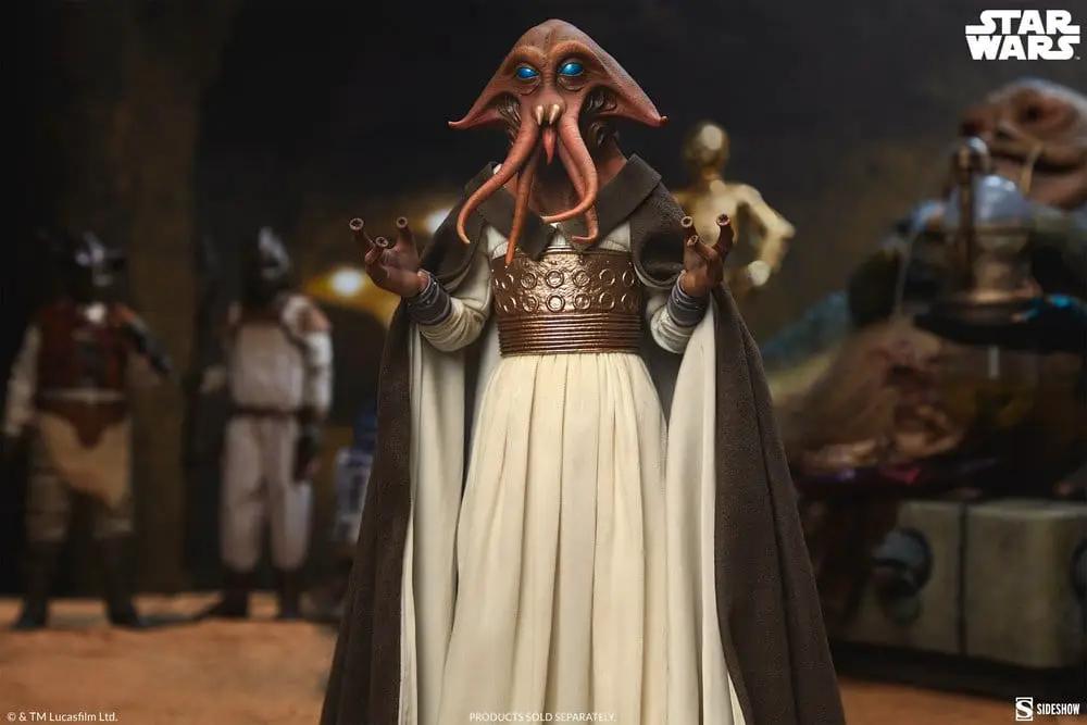 Star Wars 1/6 Tessek action figure by Sideshow Collectibles, cream robes with brown cape