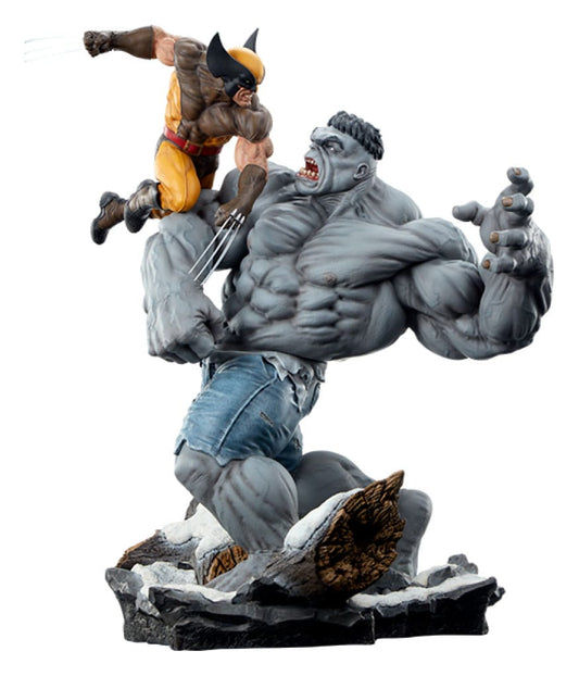 Marvel Estatua Grey Hulk vs Wolverine 58 cm