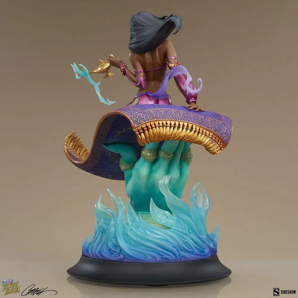 Sultana statue from Fairytale Fantasies by Sideshow Collectibles, Arabian Nights, 44 cm, purple cape over turquoise base