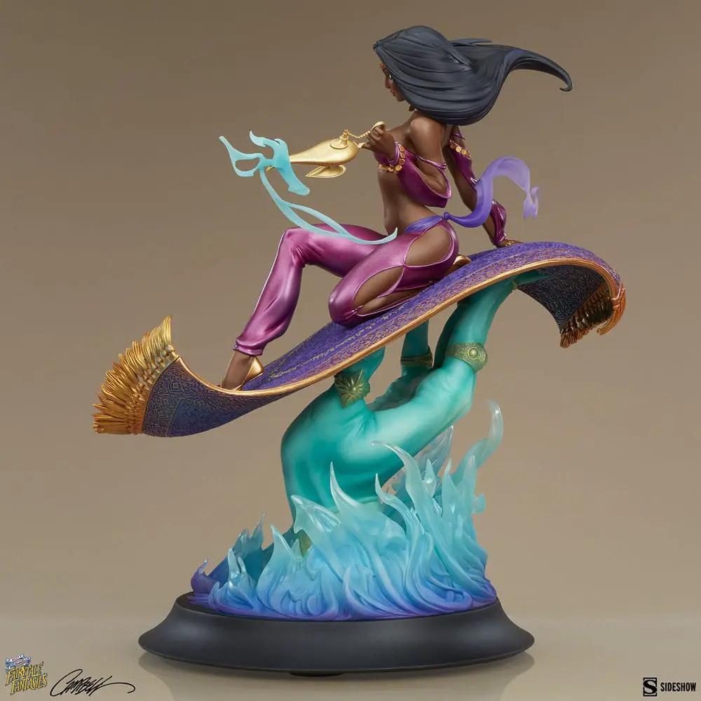 Figurine: Sultana Arabian Nights statue, 44 cm, by Sideshow Collectibles; woman on flying carpet over turquoise waves.