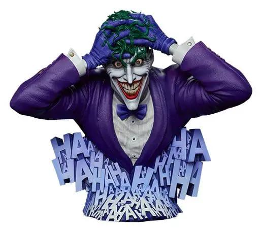 The Joker bust statue by SIDESHOW COLLECTIBLES, 36 cm, purple suit, green hair