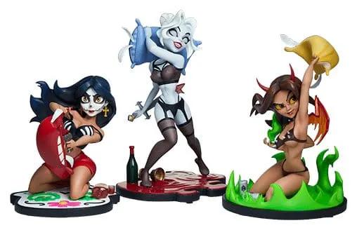 Coffin Comics Sleepover In Hell estatuas de diseño; 3 figuras de acción, SIDESHOW COLLECTIBLES