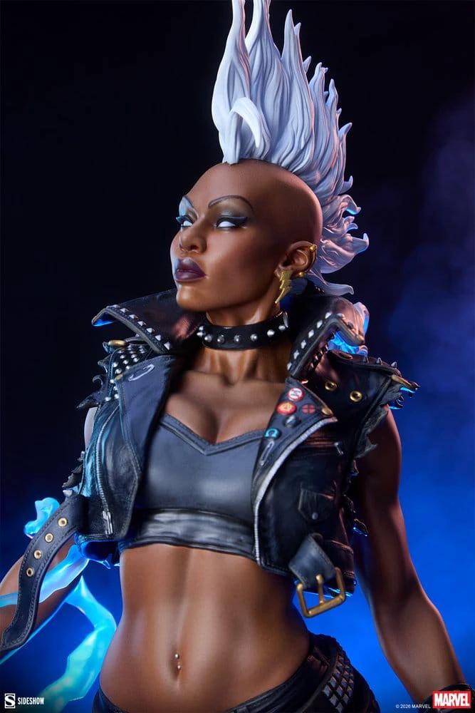 Storm Premium Format statue by Sideshow Collectibles, Marvel X-Men, 64 cm tall, black leather vest